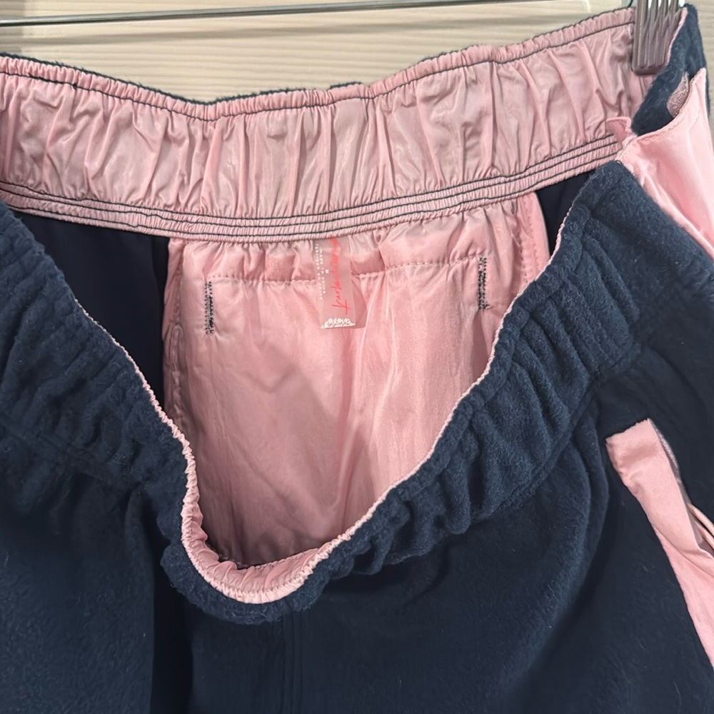 Navy and pink track joggers